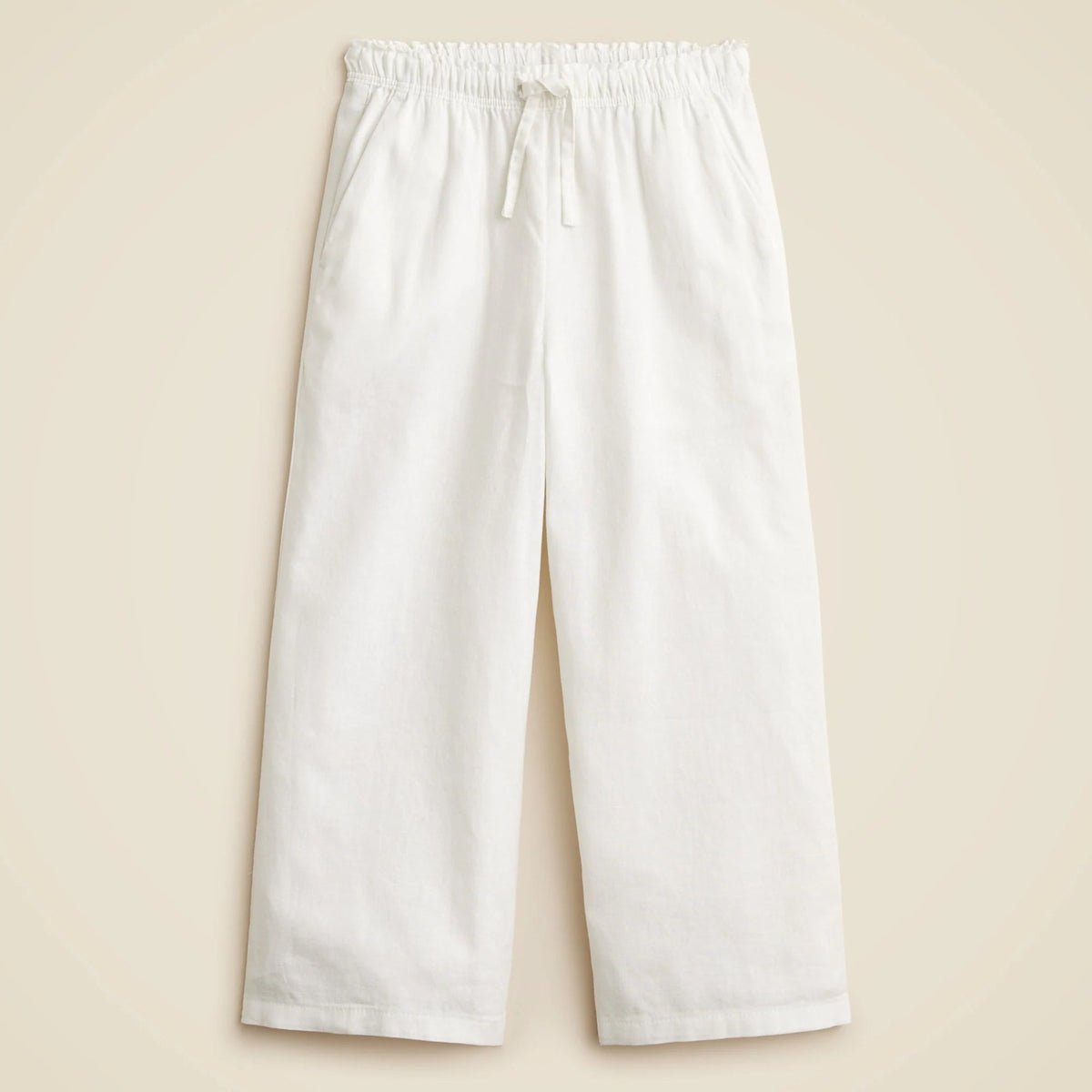 Girls' Soleil pant in linen-cotton blend