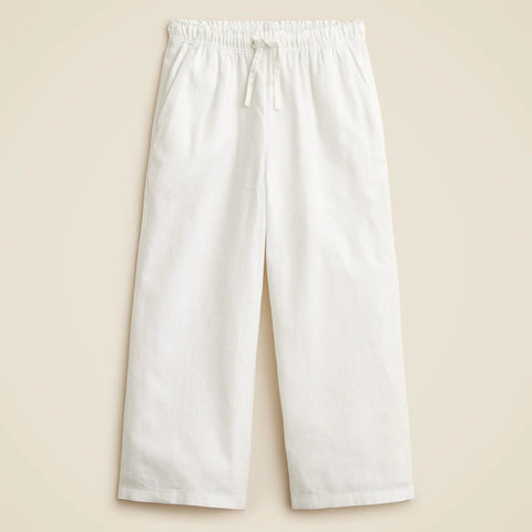 Girls' Soleil pant in linen-cotton blend