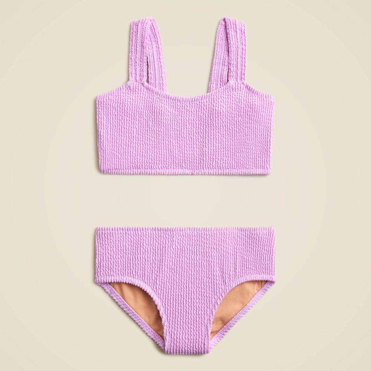 Girls' smocked two-piece swimsuit