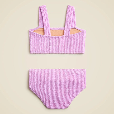 Girls' smocked two-piece swimsuit