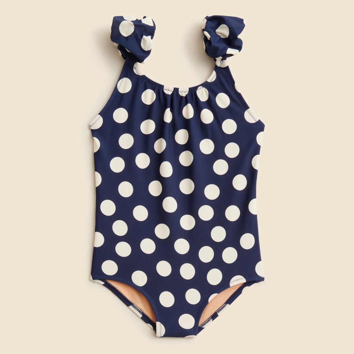 Girls' puff-sleeve one-piece swimsuit