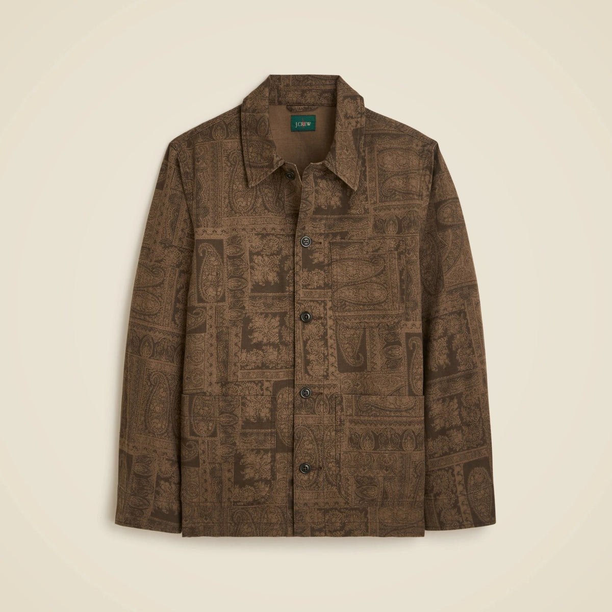Cotton-linen blend chore jacket