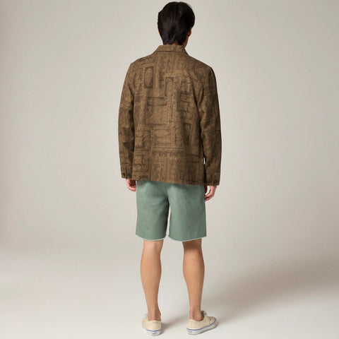 Cotton-linen blend chore jacket