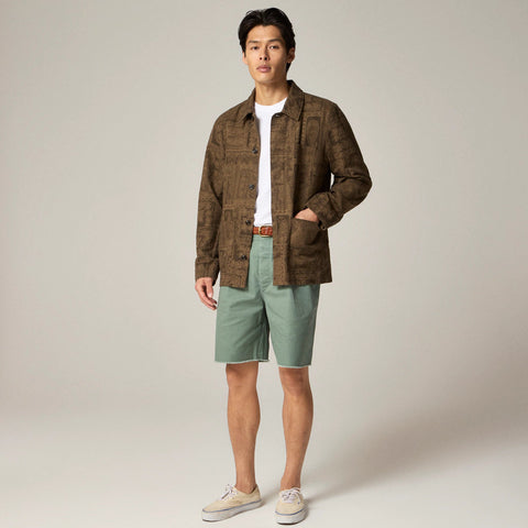 Cotton-linen blend chore jacket