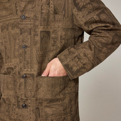 Cotton-linen blend chore jacket