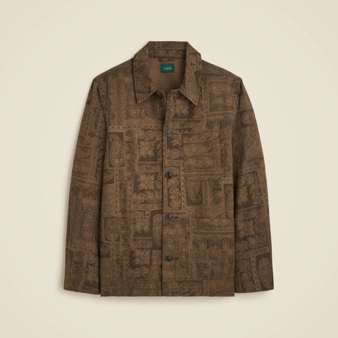 Cotton-linen blend chore jacket