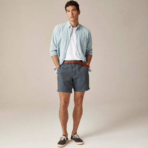 7" linen short