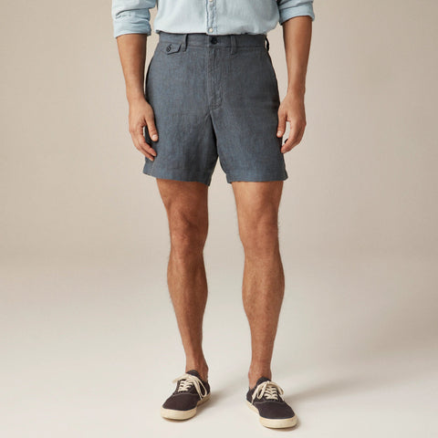 7" linen short