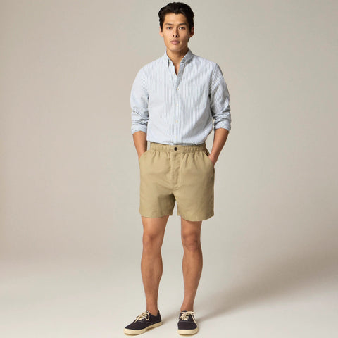 5.5'' Pier short in cotton-linen blend