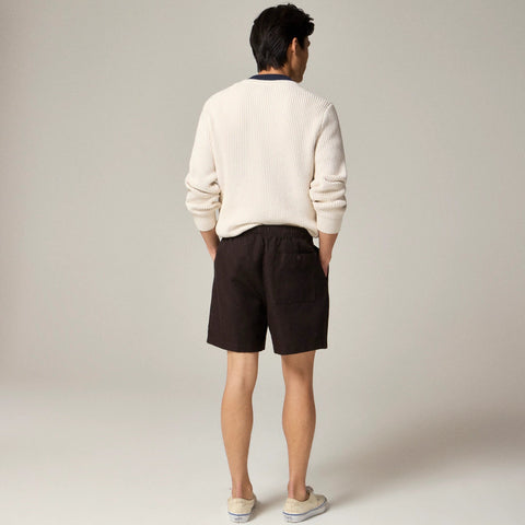 5.5'' Pier short in cotton-linen blend