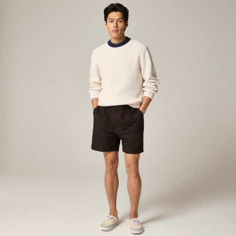 5.5'' Pier short in cotton-linen blend
