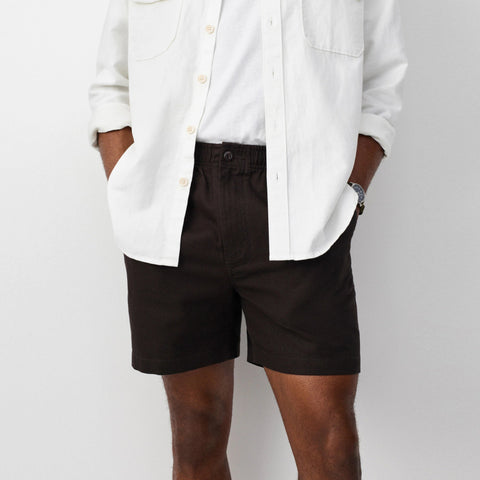 5.5'' Pier short in cotton-linen blend