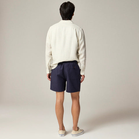5.5'' Pier short in cotton-linen blend