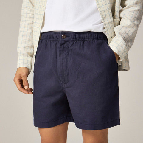 5.5'' Pier short in cotton-linen blend