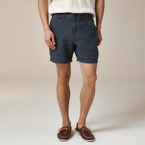 7" linen short