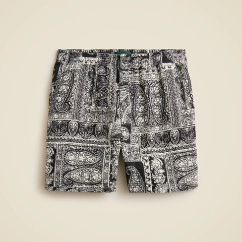 5.5'' Pier linen short in batik print