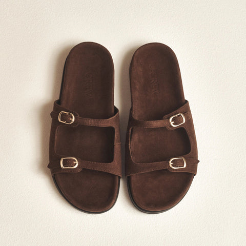 New Colbie buckle sandals in suede