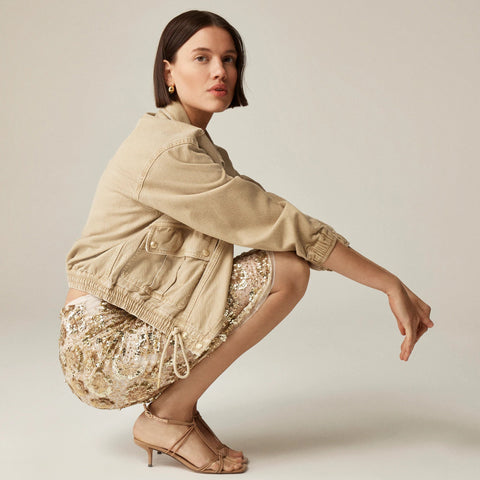 Strappy kitten heel sandals in leather