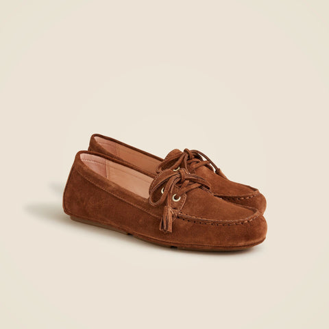 Driving loafers in suede