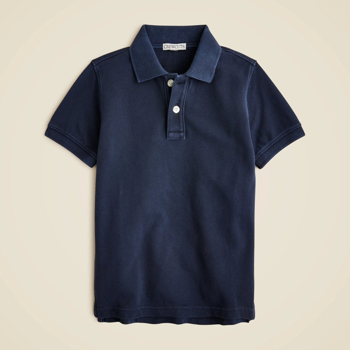 Kids' washed piqué polo shirt