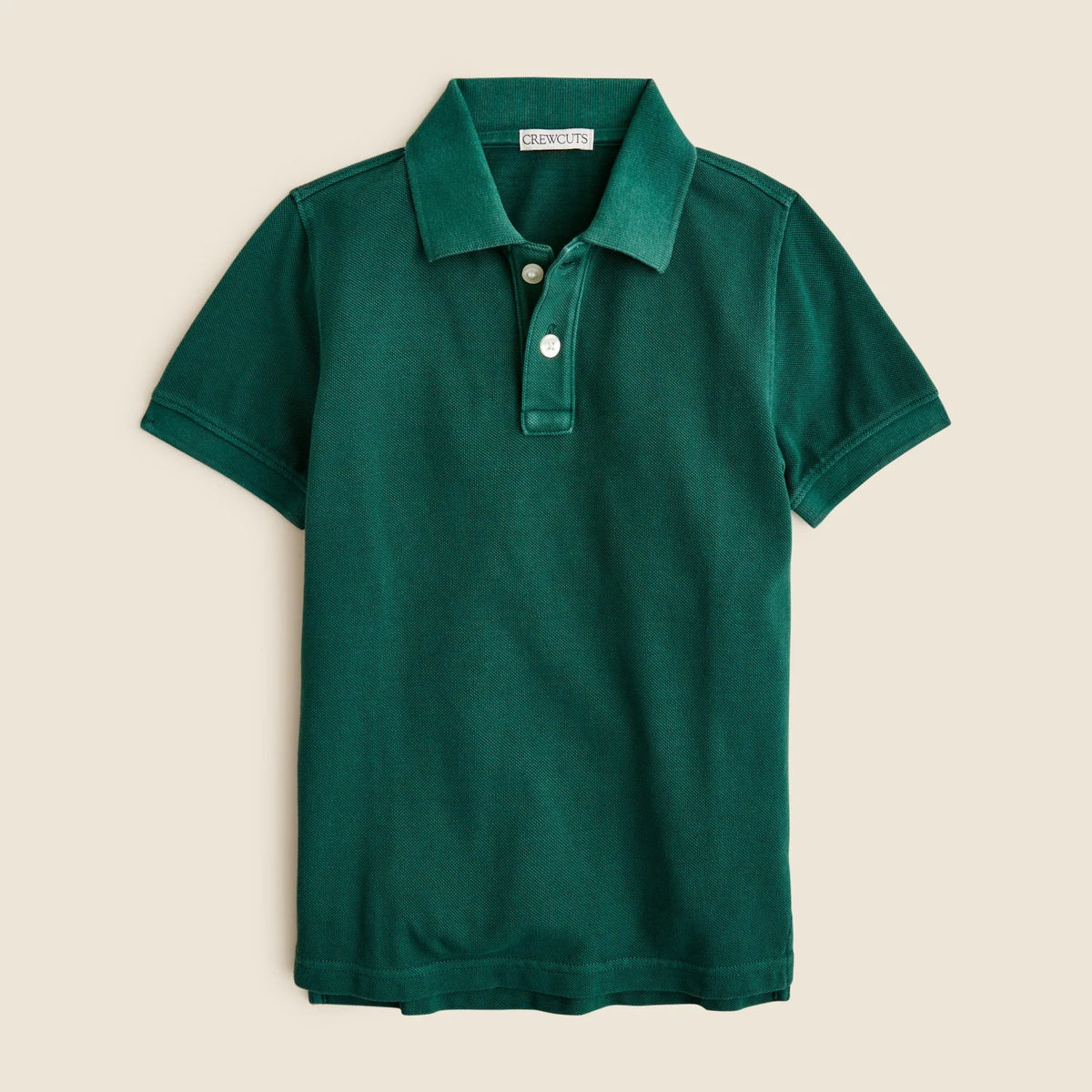 Kids' washed piqué polo shirt