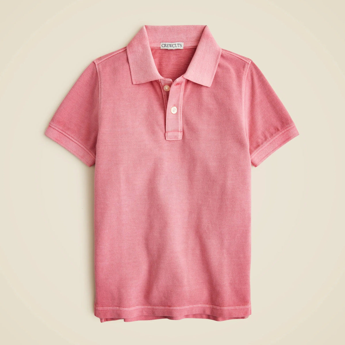 Kids' washed piqué polo shirt