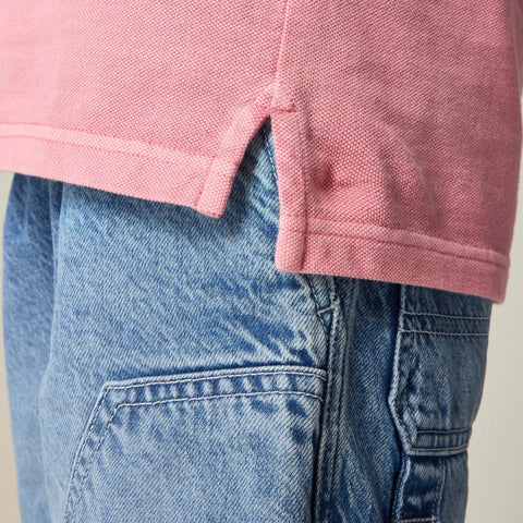 Kids' washed piqué polo shirt