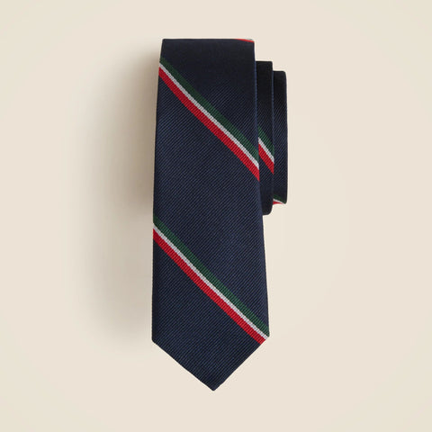 Kids' silk tie in multistripe