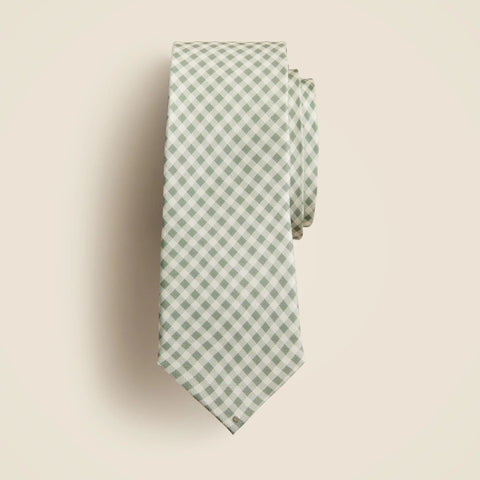 Kids' silk tie in gingham