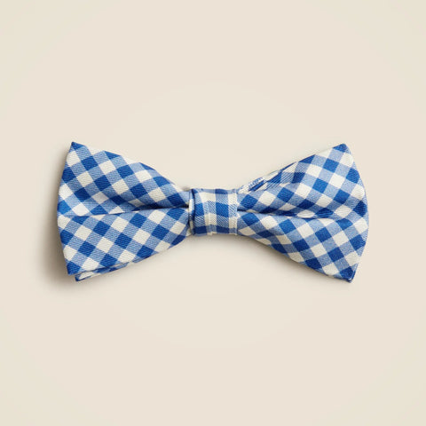Kids' silk bow tie in gingham