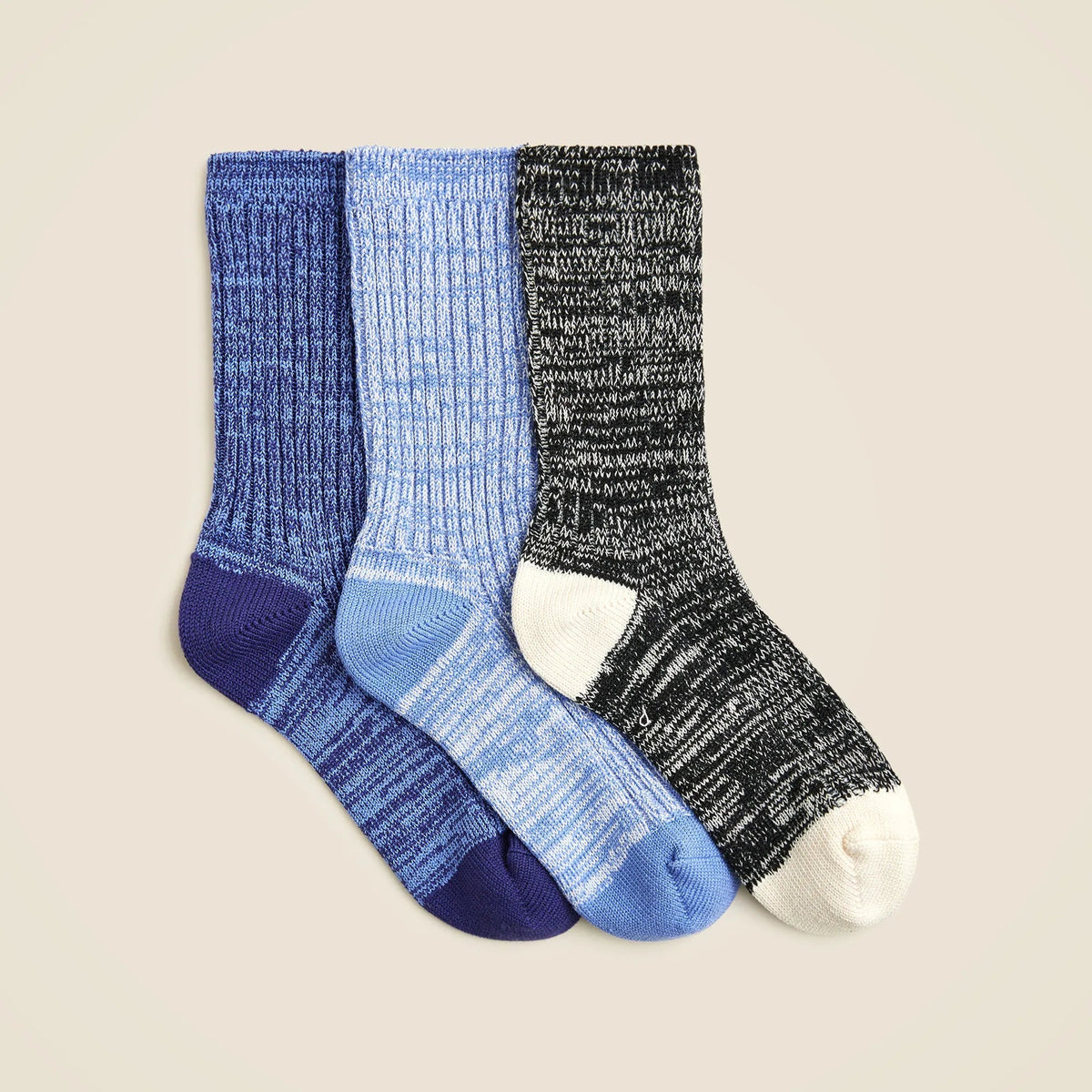 Kids' marled trouser socks three-pack