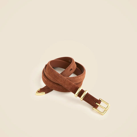 Thin suede belt
