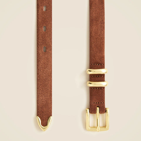 Thin suede belt