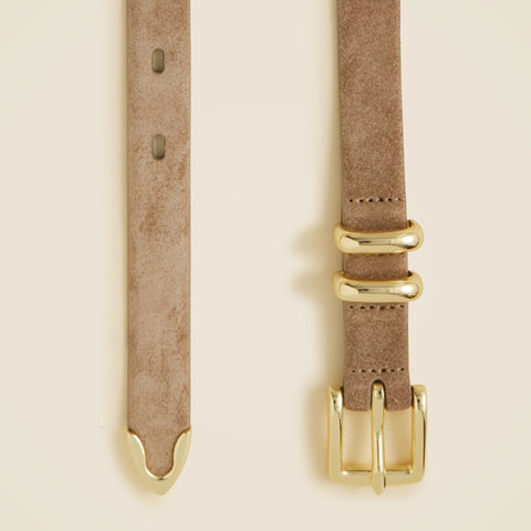 Thin suede belt