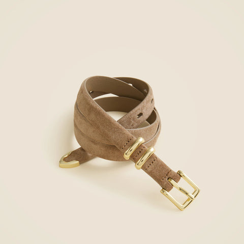 Thin suede belt
