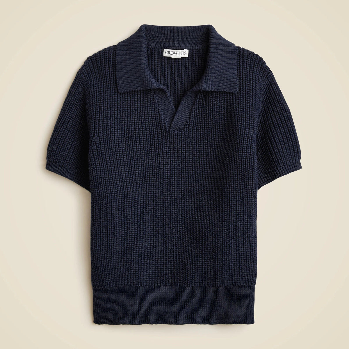 Kids' short-sleeve johnny-collar sweater-polo