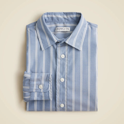 Boys' Ludlow Premium fine cotton dress shirt in stripe