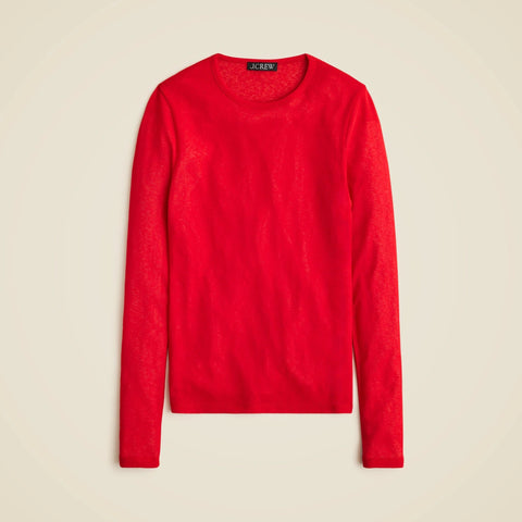 Sheer long-sleeve top