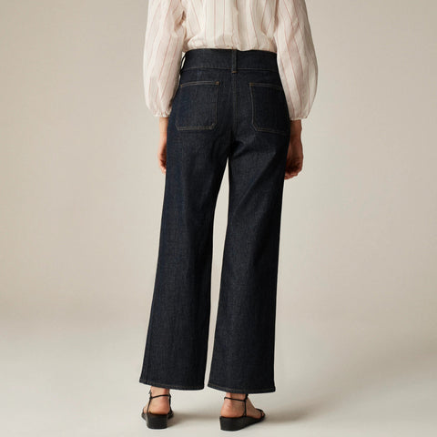 Slim-wide jean with stacked buttons