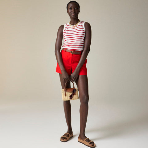 3" Harbor short in linen