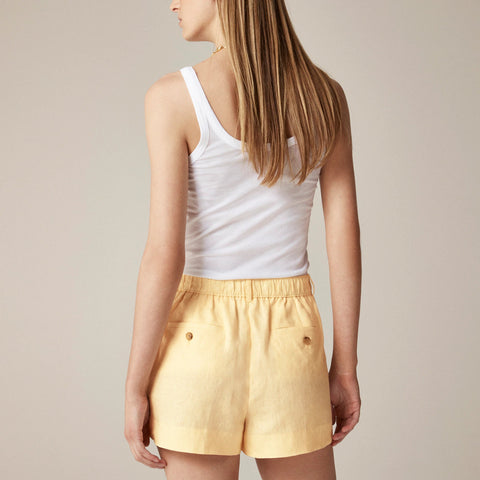 3" Harbor short in linen