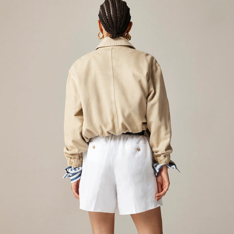 6" Harbor short in linen