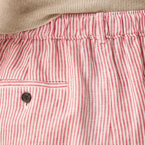 3" Harbor short in striped linen