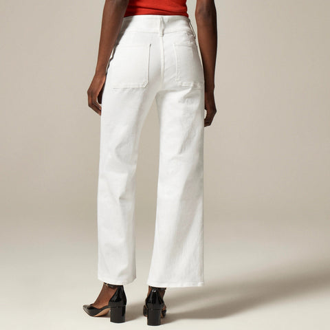 Slim-wide jean with stacked buttons