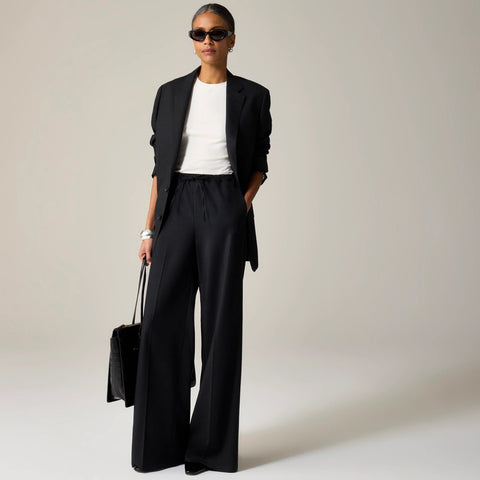 Refined rib elbow-sleeve T-shirt