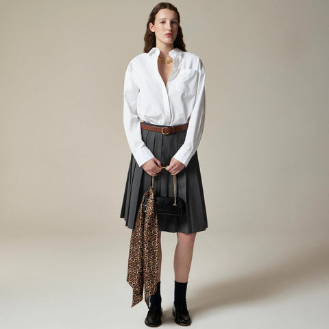 Long printed silk scarf