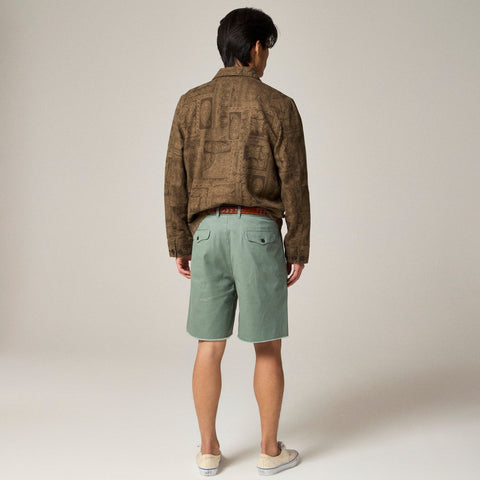 Wallace & Barnes 8" pleated cutoff chino short