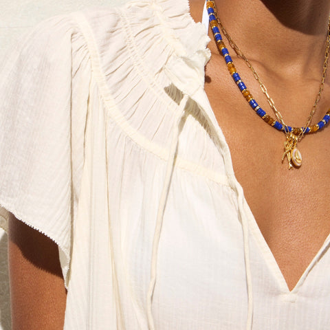 Airy gauze babydoll dress