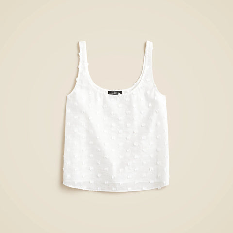 Scoopneck tank top with pom-poms