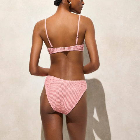 Crochet balconette underwire bikini top